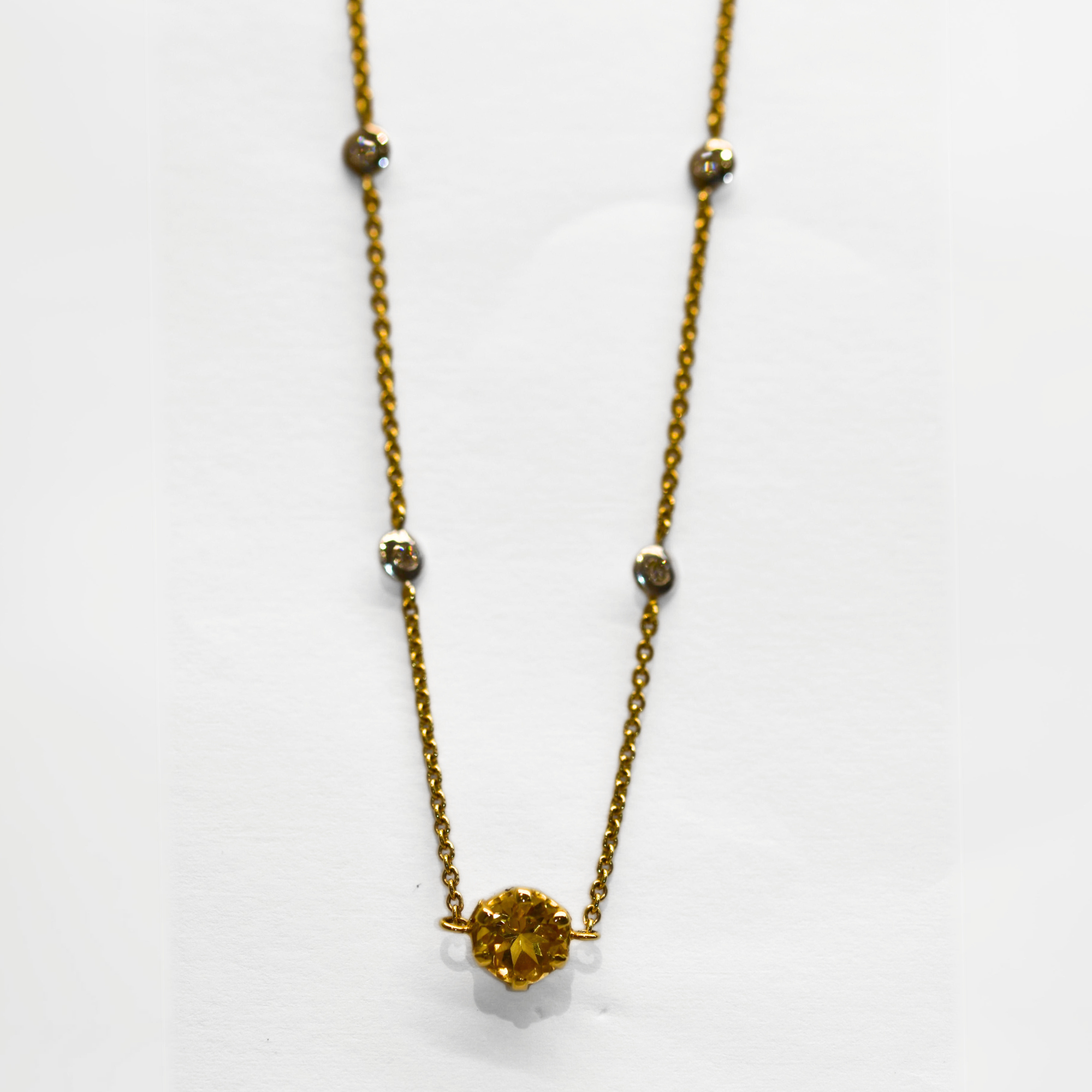 Picture of Natural Citrine & Diamond Choker